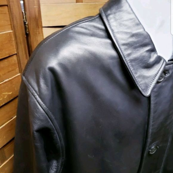 Hathaway Black Genuine Soft Lined Leather Jacket - Picture 4 of 7